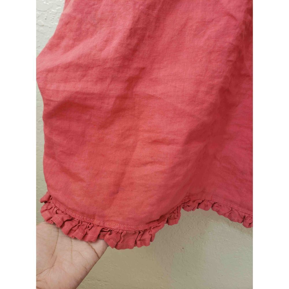 Cynthia Rowley 100% Linen Ruffle Top size L - Picture 12 of 12